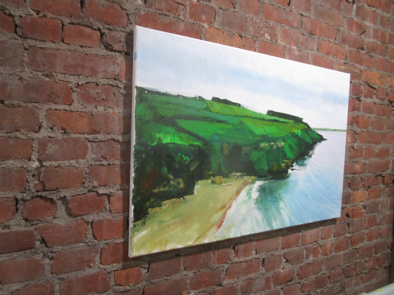 English Coast by Janet Dyer |  Side View of Artwork 