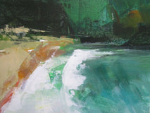 Original art for sale at UGallery.com | English Coast by Janet Dyer | $2,000 | acrylic painting | 24' h x 36' w | thumbnail 4