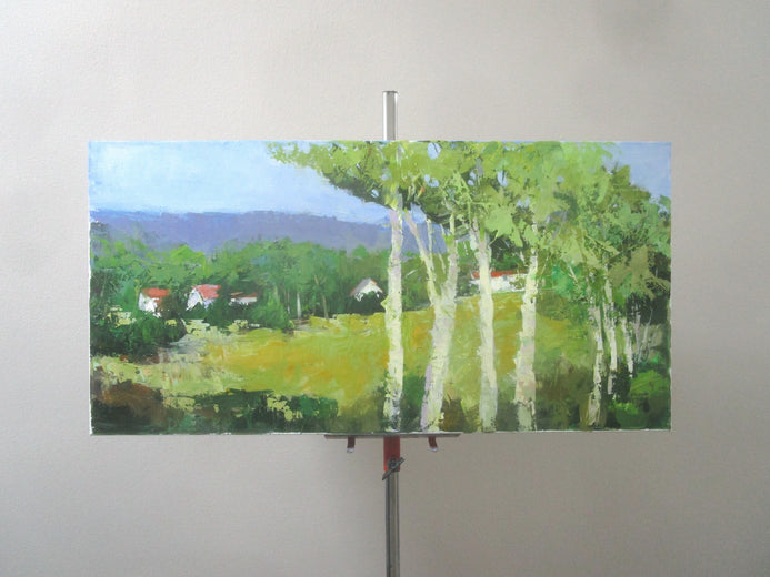 Field and Trees, France by Janet Dyer |  Context View of Artwork 