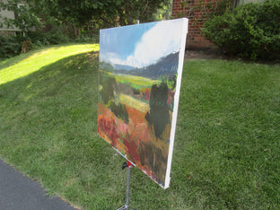Field with Cloud, Warwick by Janet Dyer |  Side View of Artwork 