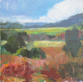 Original art for sale at UGallery.com | Field with Cloud, Warwick by Janet Dyer | $975 | acrylic painting | 20' h x 20' w