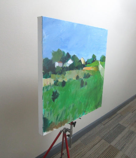 Hill Houses by Janet Dyer |  Side View of Artwork 