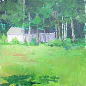 acrylic painting by Janet Dyer titled House in Sunlight and Shade