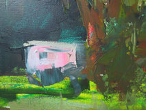 Original art for sale at UGallery.com | Houses in the Foothills by Janet Dyer | $1,625 | acrylic painting | 24' h x 30' w | thumbnail 4