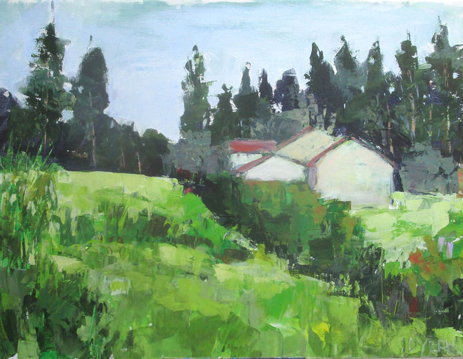 Houses on the Hillside by Janet Dyer |  Artwork Main Image 