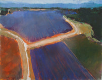 Original art for sale at UGallery.com | Lavender Fields from Above by Janet Dyer | $775 | acrylic painting | 16' h x 20' w | thumbnail 1