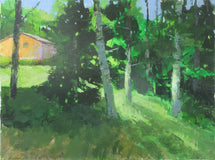 Original art for sale at UGallery.com | Light Through the Trees by Janet Dyer | $1,025 | acrylic painting | 18' h x 24' w | thumbnail 1