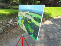 Original art for sale at UGallery.com | Midwestern Lake by Janet Dyer | $2,000 | acrylic painting | 24' h x 36' w | thumbnail 2