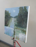 Original art for sale at UGallery.com | Moonlit Path by Janet Dyer | $1,325 | acrylic painting | 24' h x 24' w | thumbnail 2