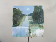 Original art for sale at UGallery.com | Moonlit Path by Janet Dyer | $1,325 | acrylic painting | 24' h x 24' w | thumbnail 3