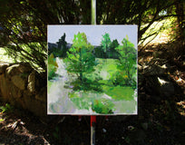 Original art for sale at UGallery.com | Mountain Path II by Janet Dyer | $500 | acrylic painting | 14' h x 14' w | thumbnail 3