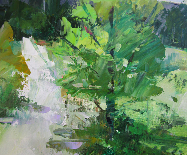 Mountain Path II by Janet Dyer |   Closeup View of Artwork 