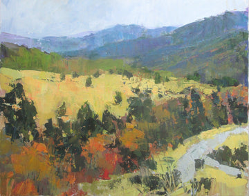 acrylic painting by Janet Dyer titled Mountain Road