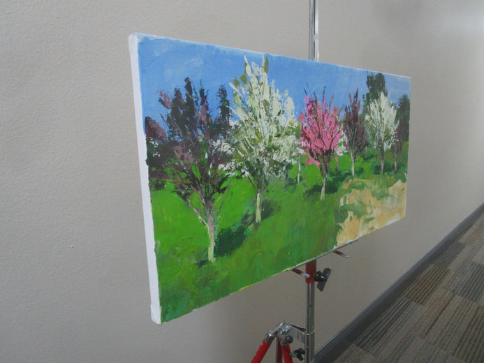 Orchard by Janet Dyer |  Side View of Artwork 