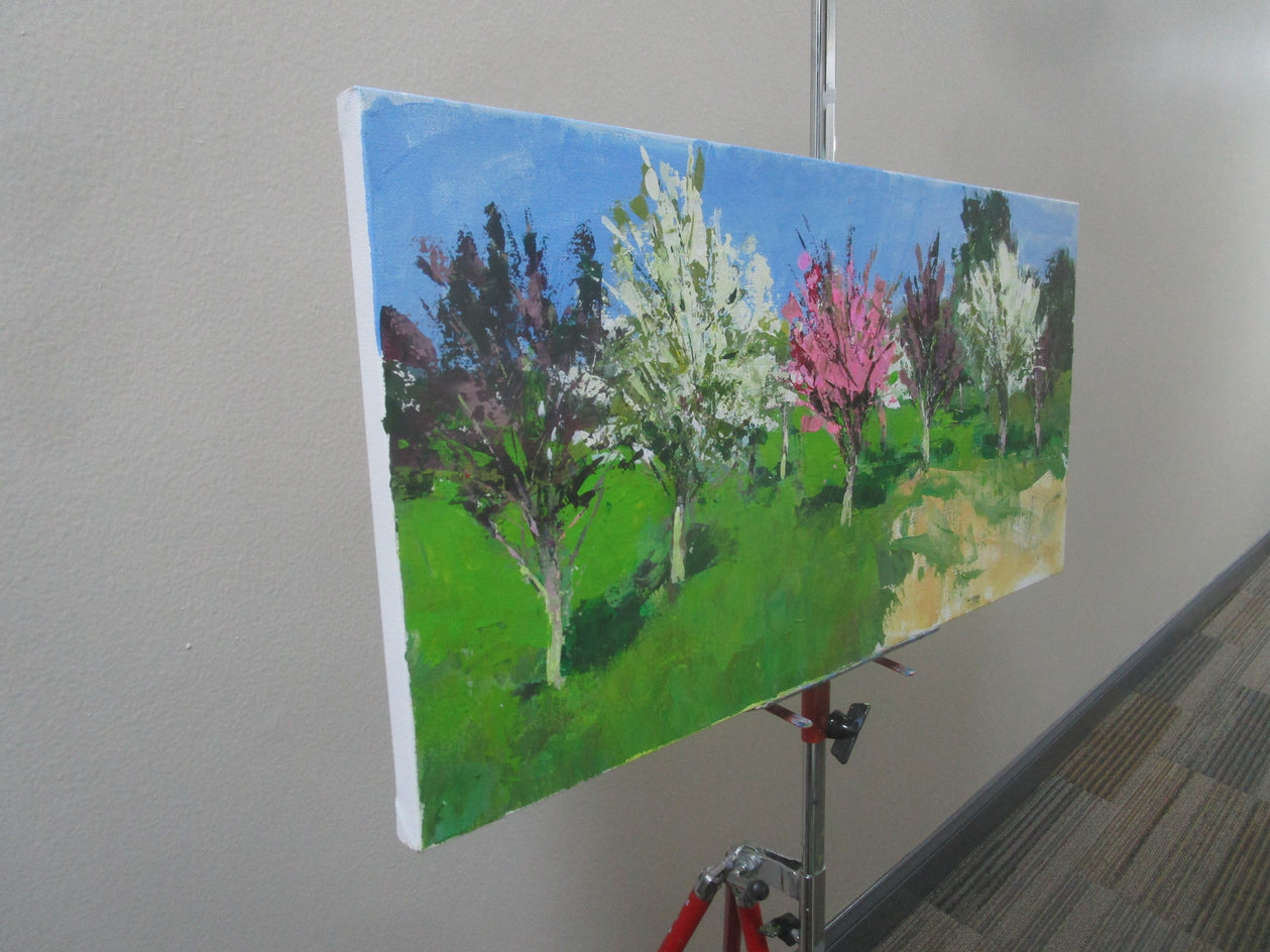 Orchard by Janet Dyer |  Side View of Artwork 