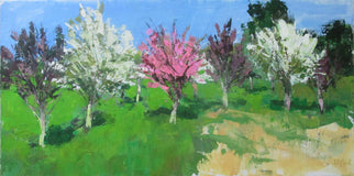 Original art for sale at UGallery.com | Orchard by Janet Dyer | $725 | acrylic painting | 12' h x 24' w | thumbnail 1