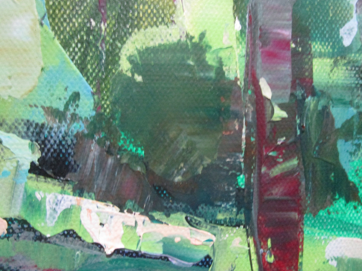 Path in Nature Preserve by Janet Dyer |  Closeup View of Artwork 