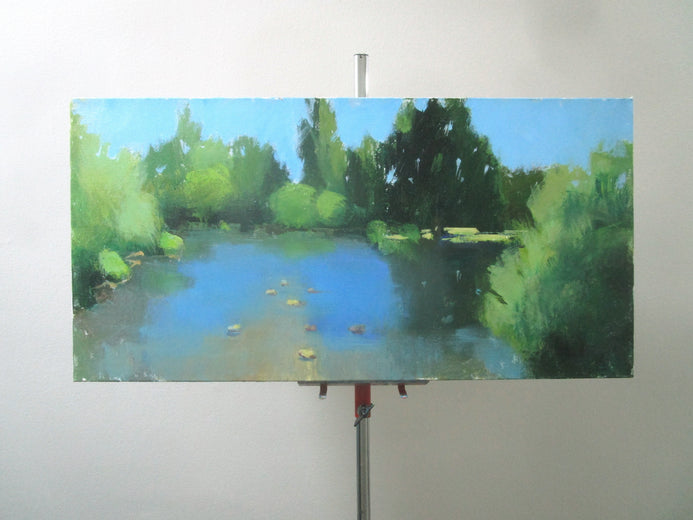 Pond, France by Janet Dyer |  Context View of Artwork 