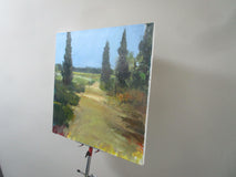 Original art for sale at UGallery.com | Quiet Path, Provence by Janet Dyer | $1,325 | acrylic painting | 24' h x 24' w | thumbnail 2