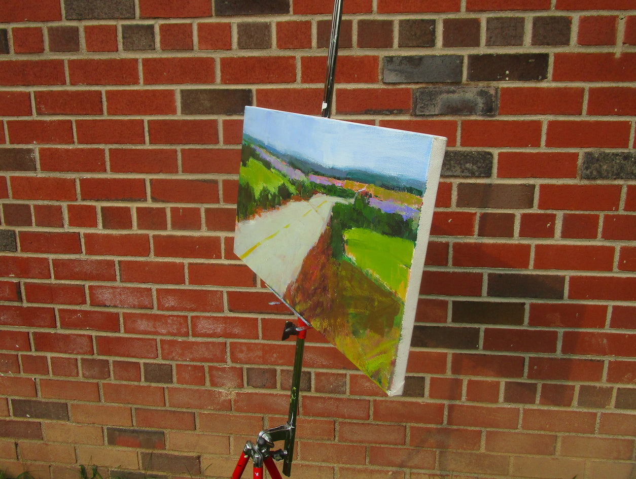 Quiet Road by Janet Dyer |  Side View of Artwork 