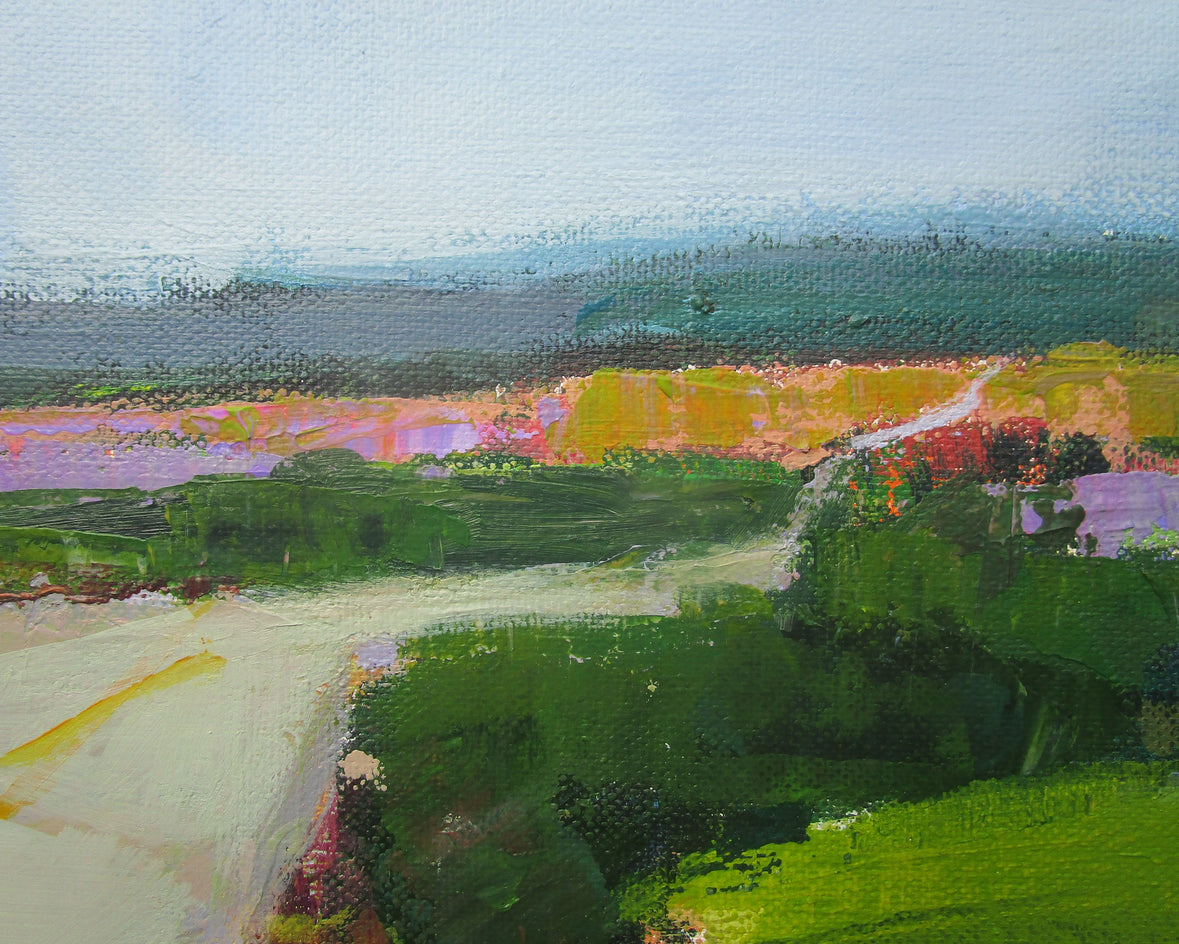 Quiet Road by Janet Dyer |  Closeup View of Artwork 