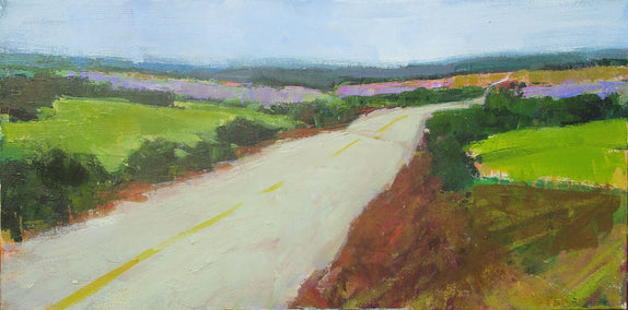 acrylic painting by Janet Dyer titled Quiet Road