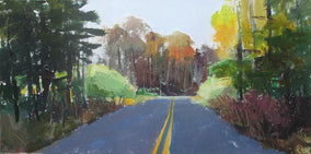 Original art for sale at UGallery.com | Road in Pomona by Janet Dyer | $700 | acrylic painting | 12' h x 24' w