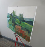 Original art for sale at UGallery.com | Roadside, Les Baux by Janet Dyer | $2,000 | acrylic painting | 24' h x 36' w | thumbnail 2