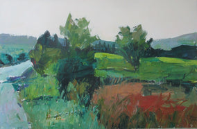 Original art for sale at UGallery.com | Roadside, Les Baux by Janet Dyer | $2,000 | acrylic painting | 24' h x 36' w