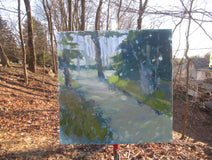 Original art for sale at UGallery.com | Shady Path by Janet Dyer | $975 | acrylic painting | 20' h x 20' w | thumbnail 3