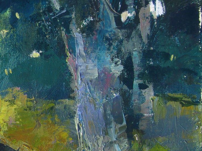 Shady Path by Janet Dyer |   Closeup View of Artwork 