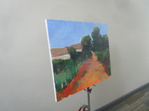 Original art for sale at UGallery.com | Side Road, France by Janet Dyer | $1,125 | acrylic painting | 20' h x 24' w | thumbnail 2