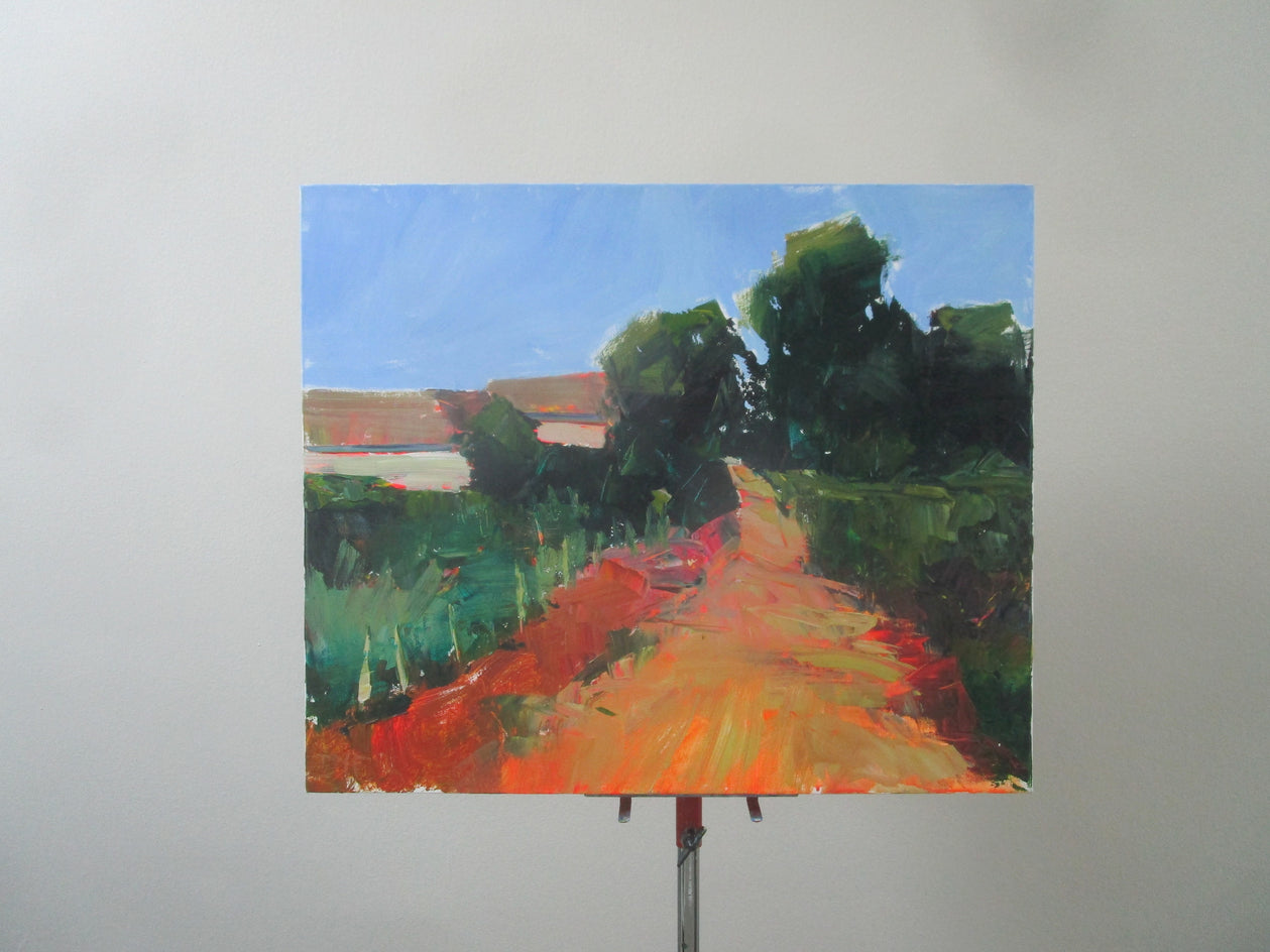 Side Road, France by Janet Dyer |  Context View of Artwork 