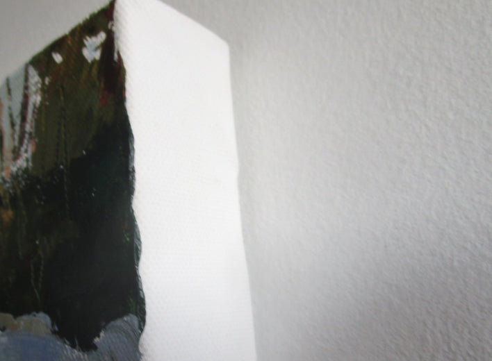 Snow on Crescent Ave. by Janet Dyer |  Side View of Artwork 