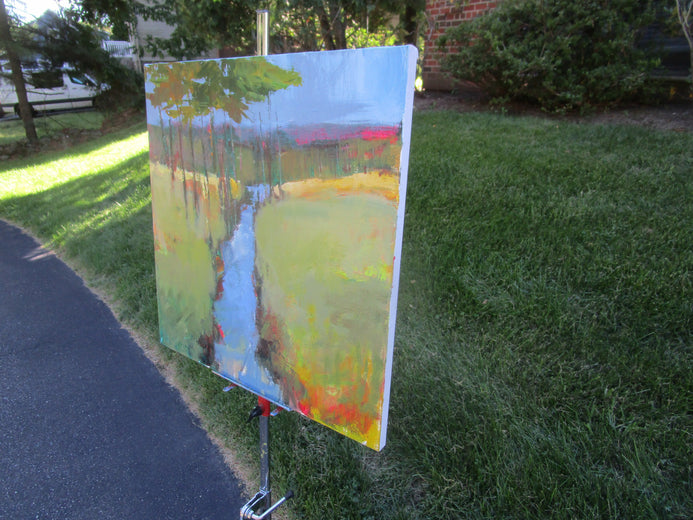 Stream by Janet Dyer |  Side View of Artwork 