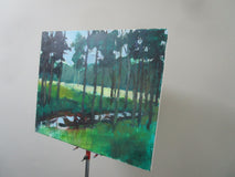 Original art for sale at UGallery.com | Stream in the Woods by Janet Dyer | $1,125 | acrylic painting | 20' h x 24' w | thumbnail 2