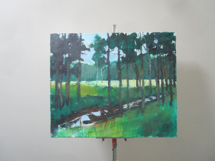Stream in the Woods by Janet Dyer |  Context View of Artwork 