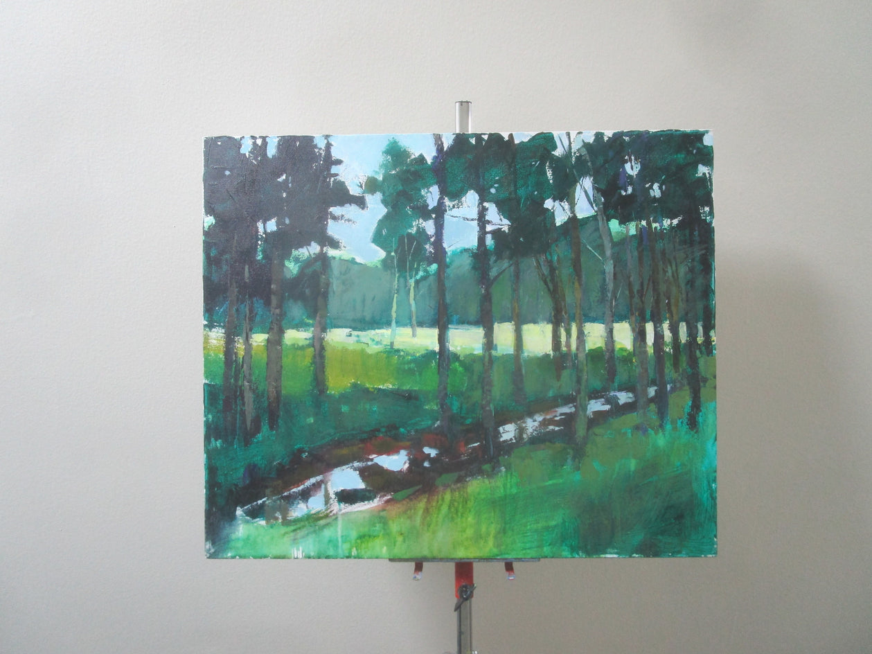 Stream in the Woods by Janet Dyer |  Context View of Artwork 