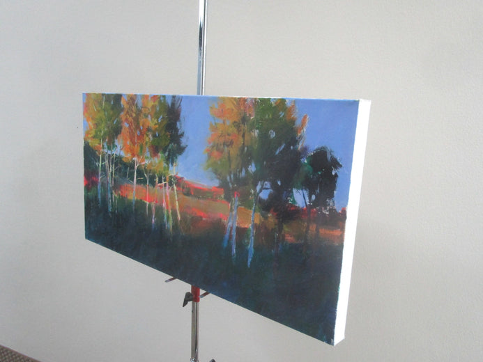 Sunset in the State Park by Janet Dyer |  Side View of Artwork 