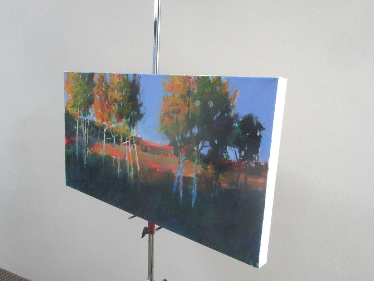 Sunset in the State Park by Janet Dyer |  Side View of Artwork 