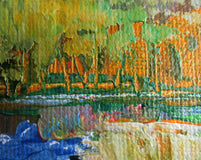 Original art for sale at UGallery.com | The River Below by Janet Dyer | $175 | acrylic painting | 4' h x 12' w | thumbnail 4