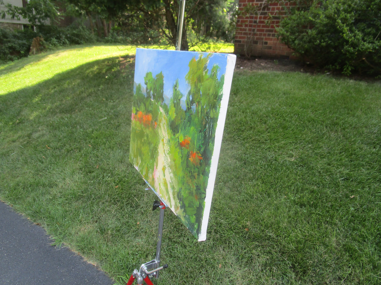 Top of the Hill by Janet Dyer |  Side View of Artwork 