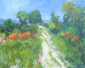 acrylic painting by Janet Dyer titled Top of the Hill