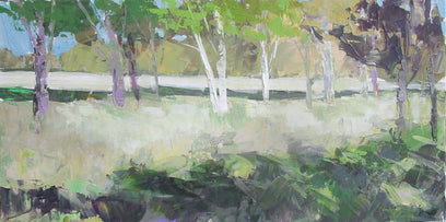 Tree Row by Field by Janet Dyer | Artwork Main Image