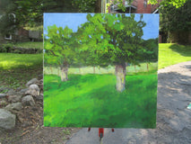 Original art for sale at UGallery.com | Trees in Sunlight by Janet Dyer | $975 | acrylic painting | 20' h x 20' w | thumbnail 3