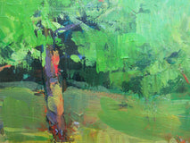 Original art for sale at UGallery.com | Trees in the Park by Janet Dyer | $675 | acrylic painting | 12' h x 24' w | thumbnail 4