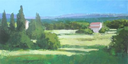 View Toward Mountains, Provence by Janet Dyer | Artwork Main Image