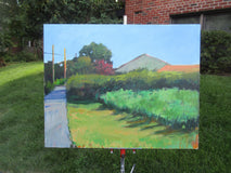 Original art for sale at UGallery.com | Vineyard by the House by Janet Dyer | $1,625 | acrylic painting | 24' h x 30' w | thumbnail 3