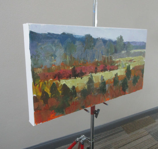 Warwick Field by Janet Dyer |  Side View of Artwork 
