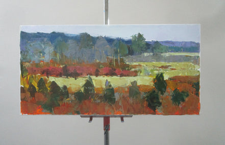 acrylic painting by Janet Dyer titled Warwick Field